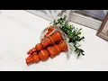 DIY Carrot from Wood Pieces from around the Craft Room