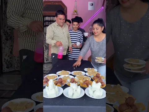 Flip The Bottle & Eat Mithai Challenge 🤣 #shorts #shortvideo