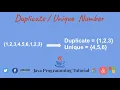 Duplicate Unique number from an integer array Java Programming Interview Questions R4Tech
