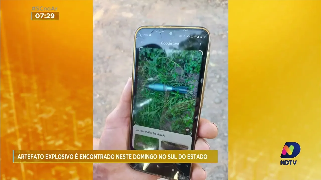 Pescador encontra bomba às margens do rio Itoupava, na região Sul de SC