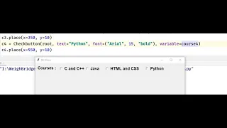 Checkbutton of python Tkinter