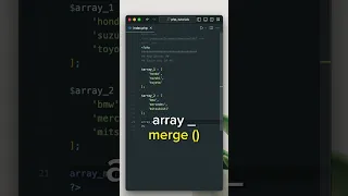 Php array - merge function