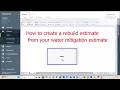Xactimate - Water Mitigation to Rebuild Estimate Tool