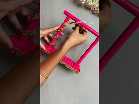 Krishna Jhula for janmashtami/ Thread spools craft ideas #shorts #youtubeshorts #jhula #craft