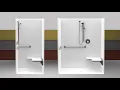 Freedom one piece barrier free shower installation