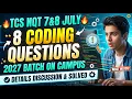 TCS NQT 2027 Batch All 8 Coding Questions Solved 7th 8th July On Campus Ace the Code