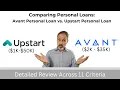 Personal Loan Comparison Avant Personal Loan 2K - 35K vs Upstart Personal Loan 1K- 50K