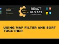 React Map Sort and Filter functions together