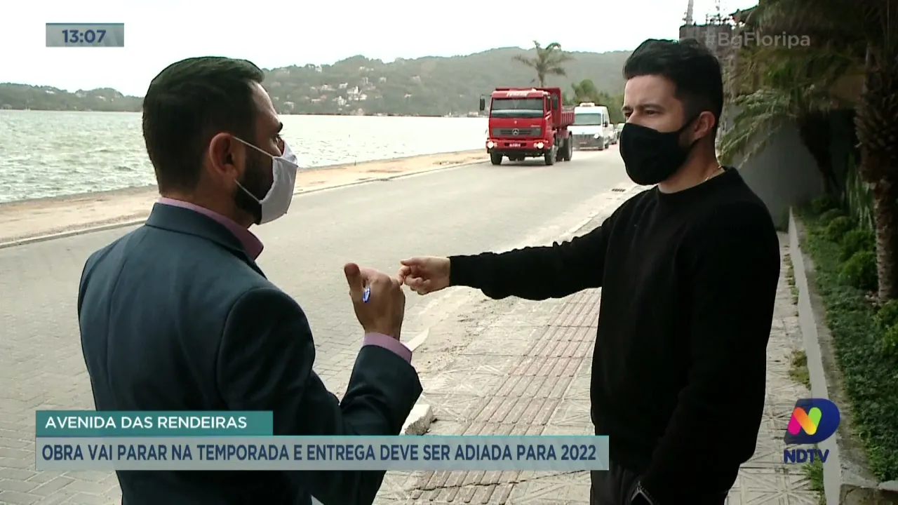 Obra na Avenida das Rendeiras vai parar na temporada e entrega deve ser adiada para 2022