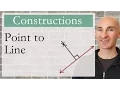 Constructing Perpendicular from Point to Line Geometry