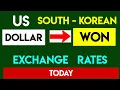 1 USD to KRW - Convert US Dollars to South Korean Won Currency Exchange Rates Today