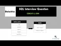 Deloitte SQL Question Cross Join