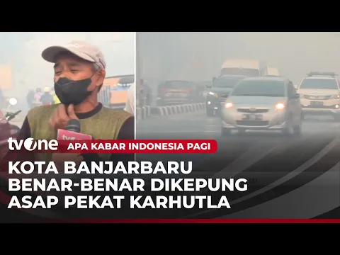 Jalanan di Banjarbaru Kalimantan Selatan Semakin Pekat dengan Kabut Asap