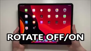 How to Rotate iPad Pro Screen Lock Orientation
