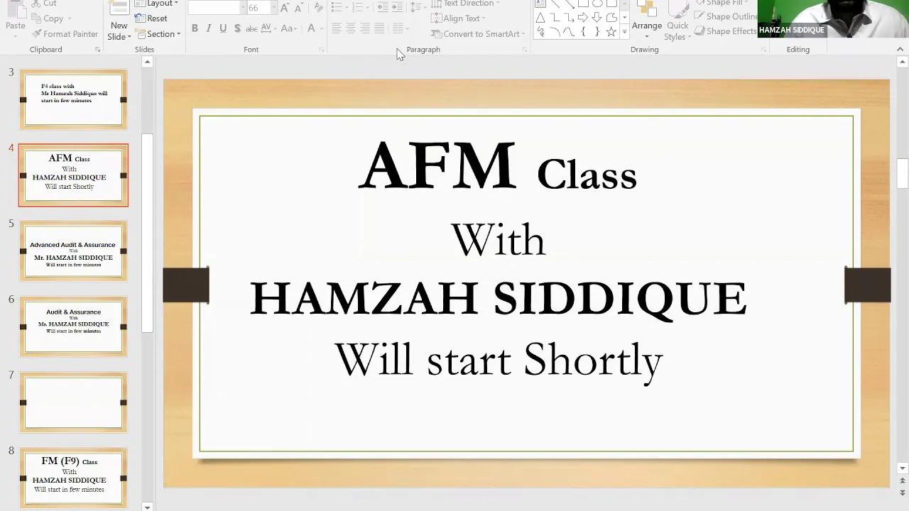 AFM lecture 1 - 12th July by Hamzah Siddique