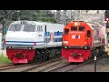 Lagu PASUKAN KERETA API PADATI STASIUN JAKARTA !! Lokomotif CC 201 \u0026 CC 203 Livery Spesial Terbaru 2026