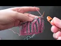Brioche knitting right cable cross brRX tutorial