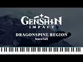 Lagu ｢Dragonspine - Snowfall｣ Genshin Impact 1.2 OST / Synthesia Piano Cover [MIDI \u0026 Sheet Music]