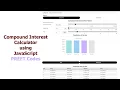 Compound Interest Calculator using JavaScript - Mini Project