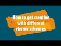 different rhyme schemes explained