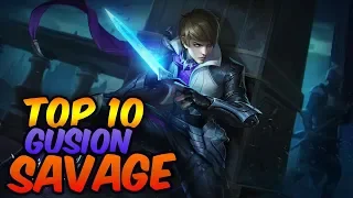 Download TOP 10 BEST GUSION SAVAGE | Mobile Legends MP3