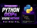Python OOPs Static Method in Python staticmethod Explained with Examples Python for