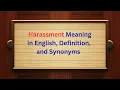 Understanding Harassment Definition Synonyms Stop The Bullying Thesaurus Thrive