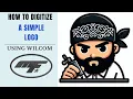 How To Digitize A Simple LOGO Wilcom Digitizing Tutorial