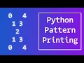 Python Pattern Programs Printing Numbers in X Shape