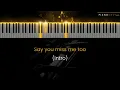 keshi - MISS ME - Piano Karaoke Instrumental Cover with Lyrics