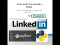 LinkedIn Python Skill Test Passed fullexam