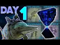SOLO Taking Over the CRYSTAL ISLES CAVE on DAY 1 ARK Solo PvP Ep 1