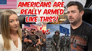 New Zealand Couple SHOCKED at "What if Every US Gun Owner Fought Europe..."