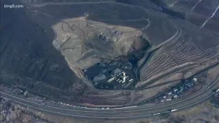 Giant cracks in hillside near Yakima