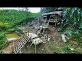 Download Lagu Finishing the balcony of the Bushcaft house. 365 days living alone in the deep forest