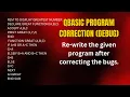 SEE Computer Modular Programming QBASIC Re-write the given program after correcting the bugs