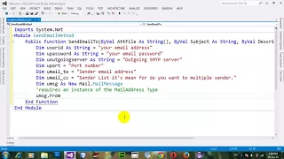 How to Send Email using VB NET 2012