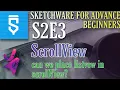 What is ScrollView can we place listvew in ScrollView sketchware for ADVANCE BEGINNERS by Jokh