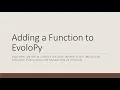 How to Add an Objective Function to EvoloPy
