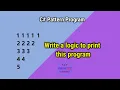 Number Pattern program in C Net Interview Point