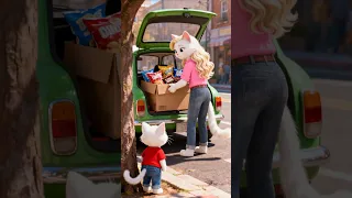 القط شاكك في أمه 