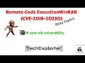 Remote Code Execution WinRAR CVE-2018-20250 POC TechExploiter