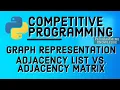 Competitive Programming with Python Graph Representation ADJACENCY LIST VS ADJACENCY MATRIX