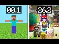 I Played Every Minecraft Version In One World