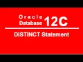 Oracle SQL PLSQL 12C Tutorial 9 DISTINCT Command Unique Data