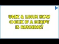 Unix Linux How check if a script is running 2 Solutions