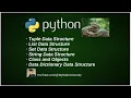 Python Data Structures tuple list set string data dictionary class and objects