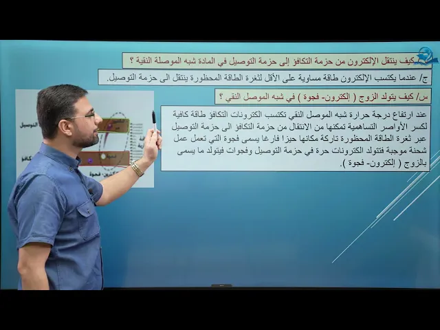 ⁣فيزياء السادس الاعدادي - الفصل السابع - اشباه الموصلات النقية
