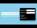 BMI Calculator using HTML CSS JavaScript