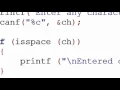109 isspace function in C Programming Hindi